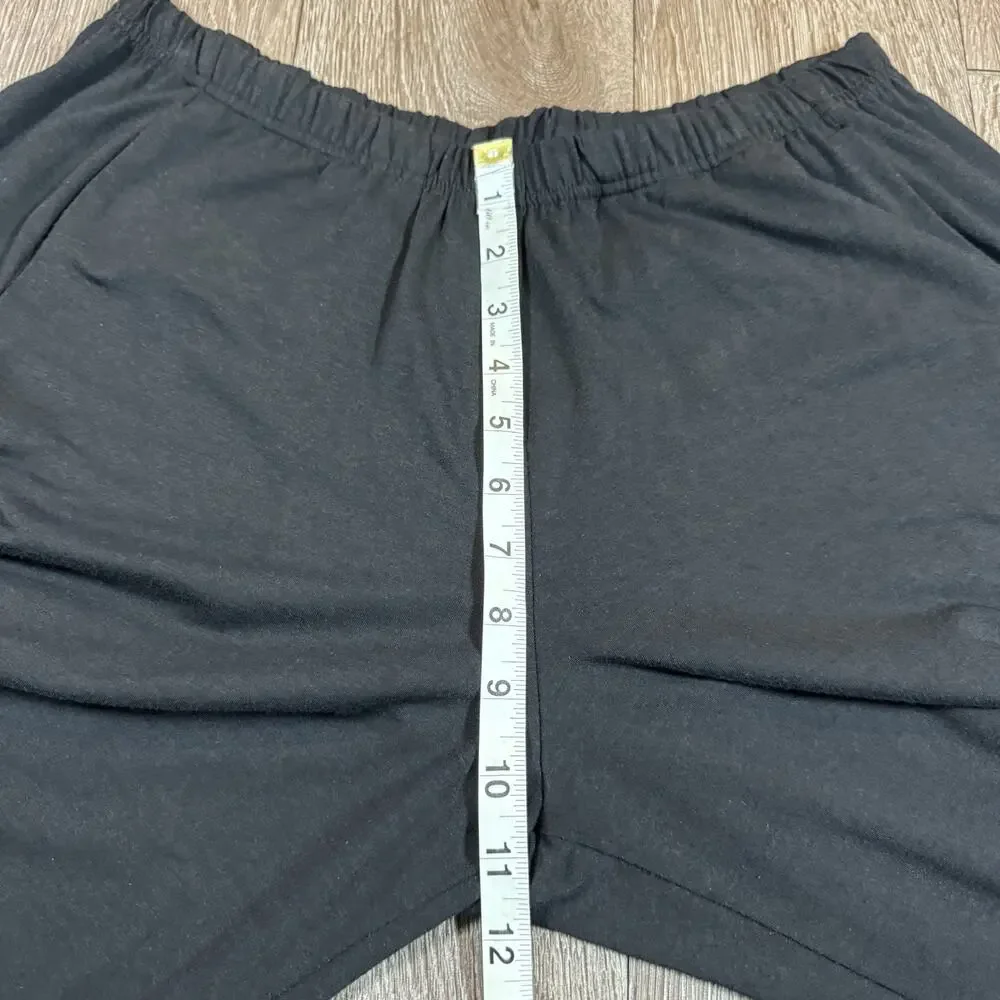 Lisa Bayne Black Bamboo Cotton Blend Cropped Harem Pants Medium Made in USA - Picture 7 of 13